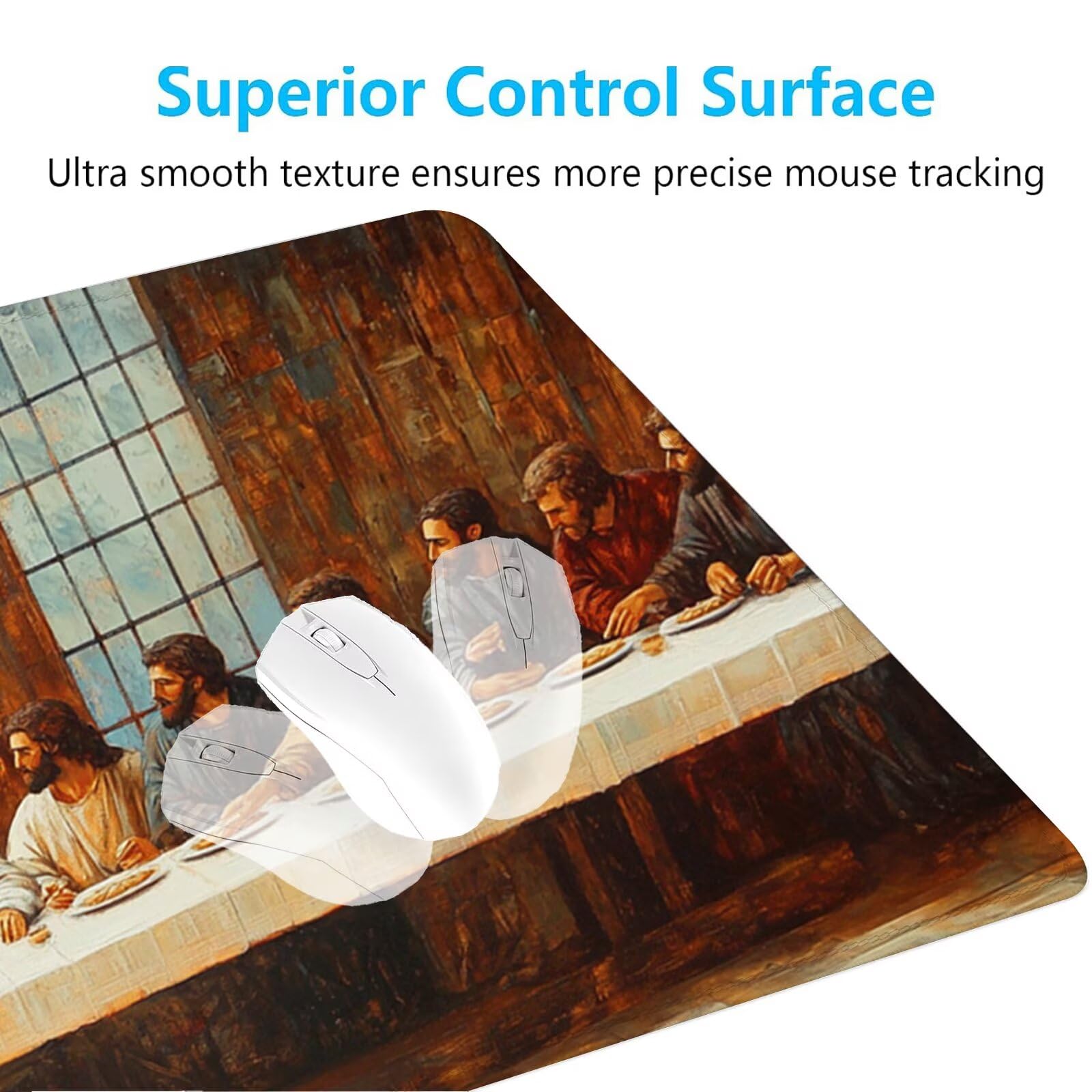 Religione Tappetino Mouse XXL Gaming 1000x500 mm 2025 Nuovo Festa Tappetino Scrivania Impermeabile,Mousepad con Base in Gomma Antiscivolo,Migliora Precisione e Velocità per Gaming, Ufficio e PC,-dd848