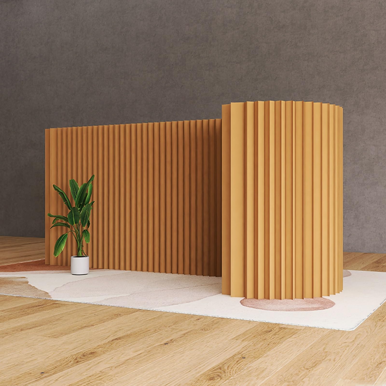 Séparateur de pièce pliable en papier pour salon et bureau