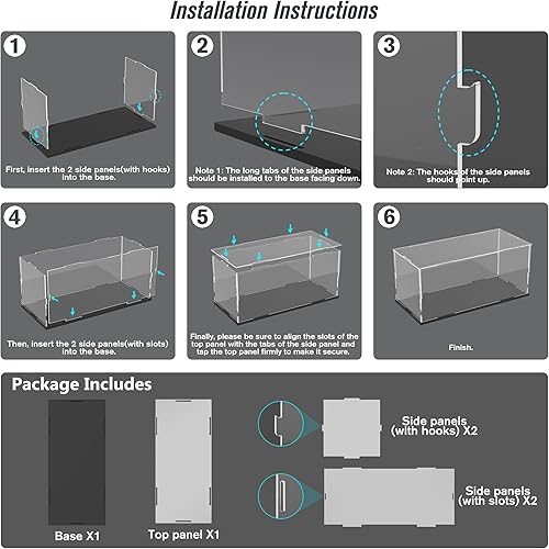 Vista 28 de Choowin Vitrina de acrílico para Lego Infinity Gauntlet 76191 para Lego Gauntlet 76223 para Lego Display Estuches de acrílico transparente grueso