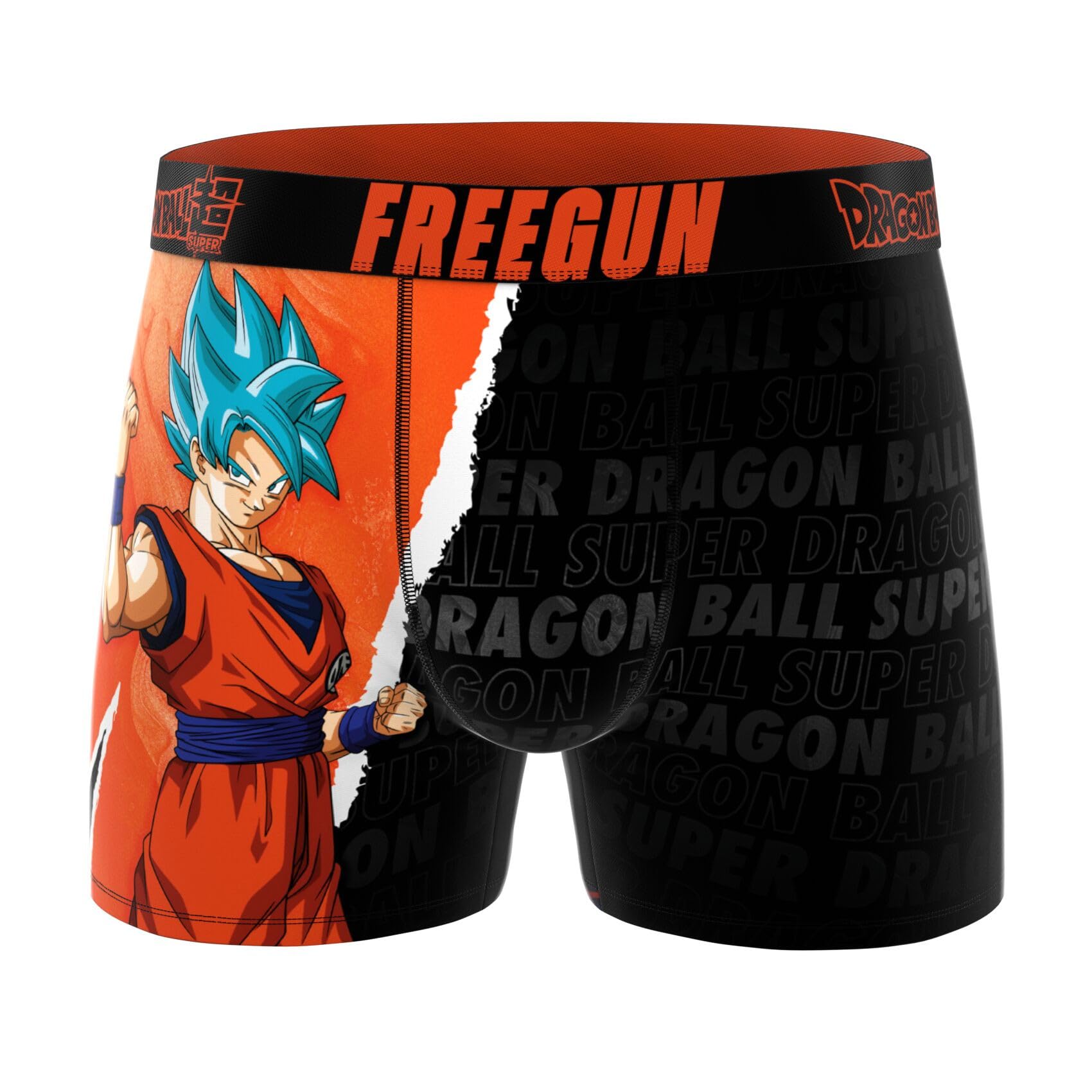 Freegun Boxer Homme Dragon Ball Super, Caleçon Homme, Ultra-Doux & Stretch (Lot de 4)