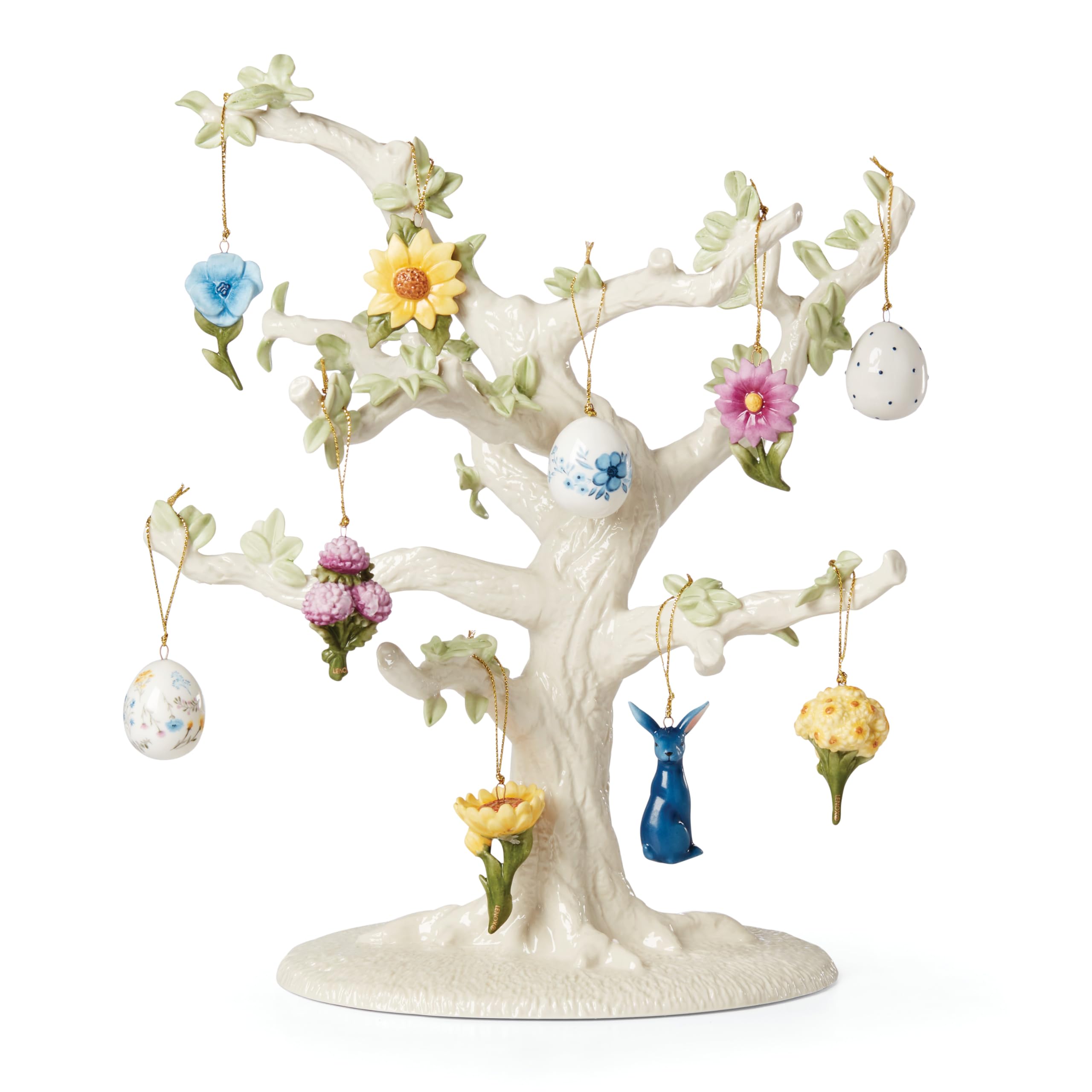 Floral Easter 10-Piece Ornament & Tree Set, 6.00 LB, Multi, 11
