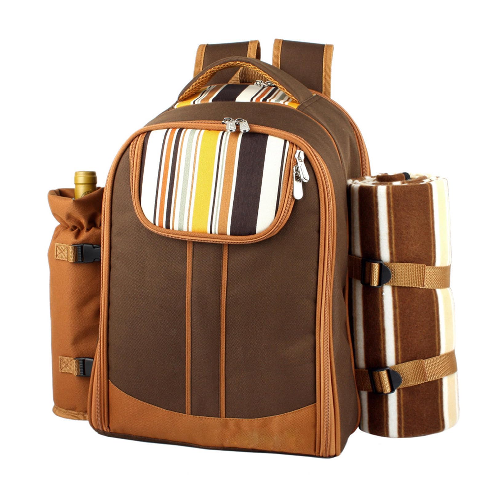 VIDECOR Mochila de Picnic Familiar para 4 - Mochila de Picnic para 4 con Mesa Plegable, Compartimento de Refrigeración Aislado, Soporte para Vino, Bolsa de Picnic Impermeable y,B