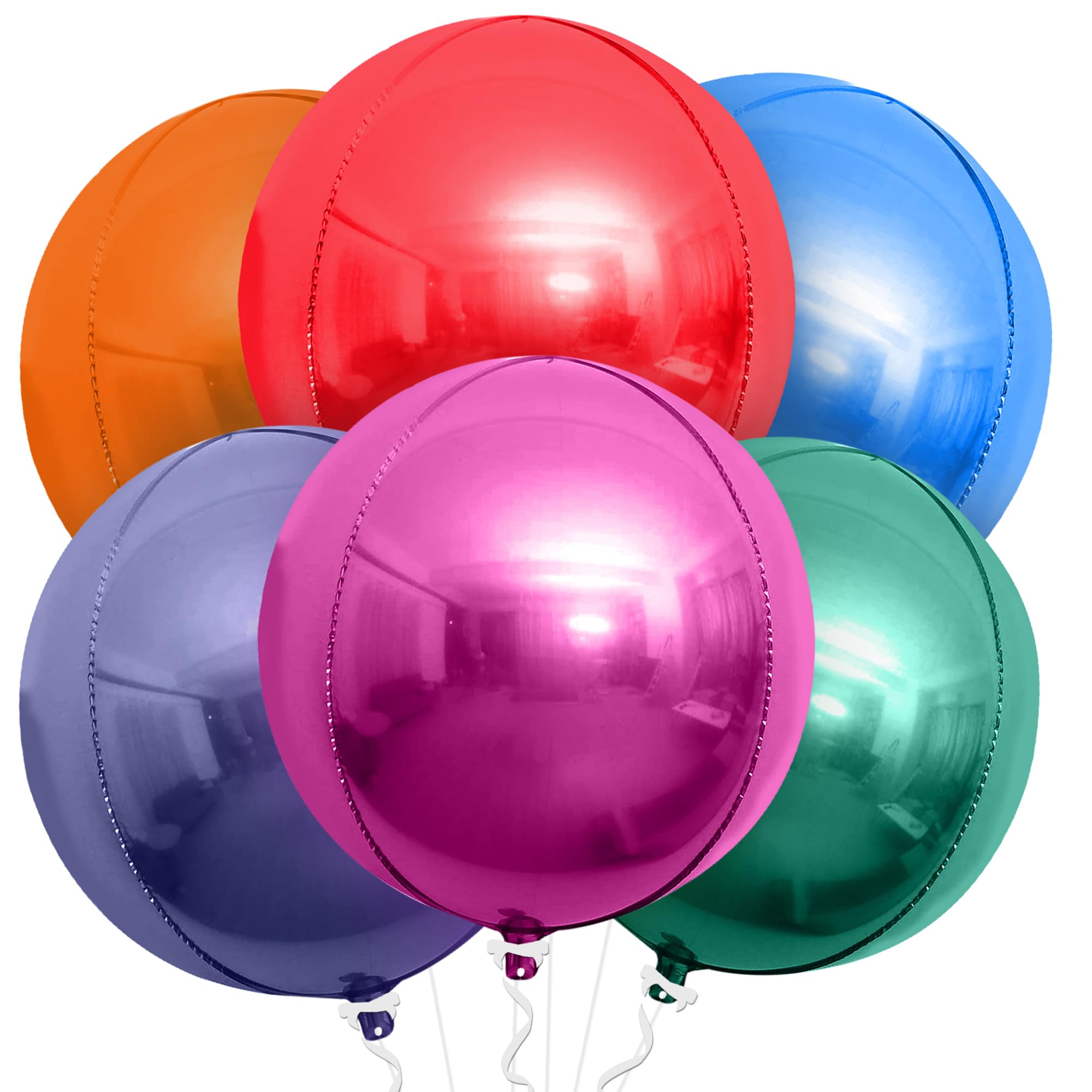 KatchOn, Multicolor 4D Foil Balloons, 22 Inch – Pack of 6