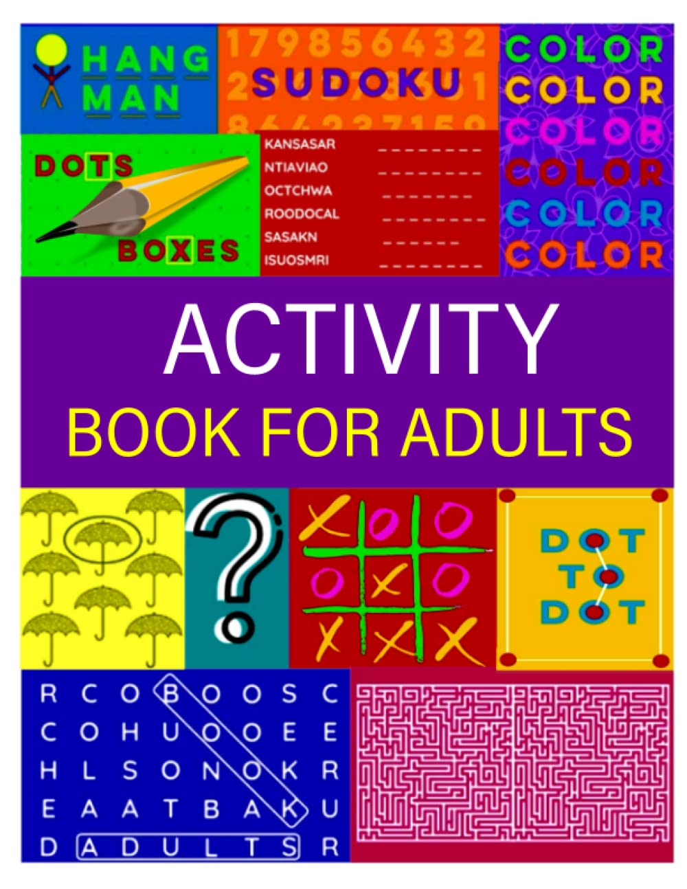 Buy Activity Book For Adults: 200+ Large Print Variety Logic Puzzle