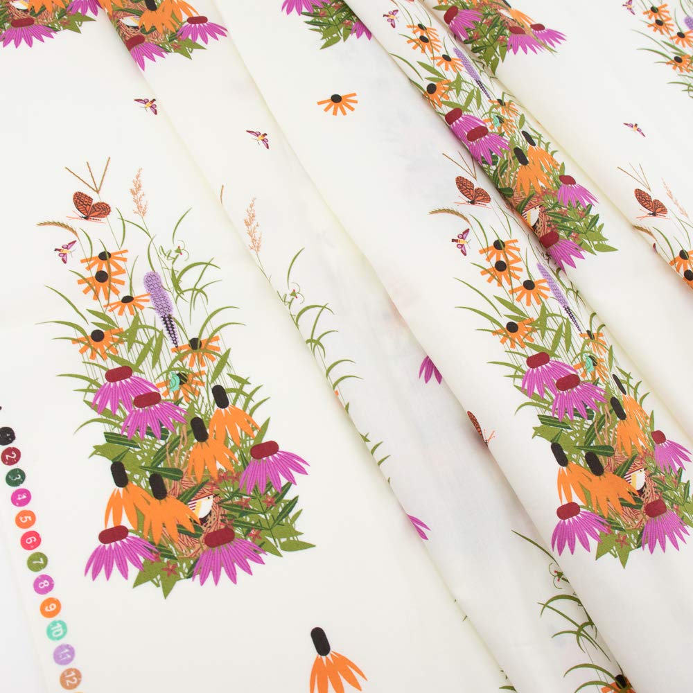 Birch Organic Fabrics Charley Harper Wildflowers, Fabric by The Yard