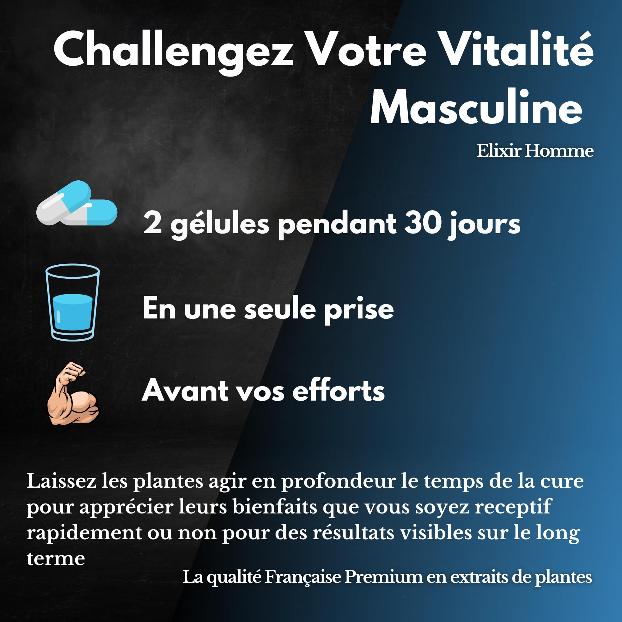 Vitalité & Énergie Homme | Ashwagandha, Maca Bio, Ginseng Rouge, Tribulus, Fenugrec | Endurance & Tonus | 60 Gélules | 100% Naturel | Fabriqué en France – Vialixir