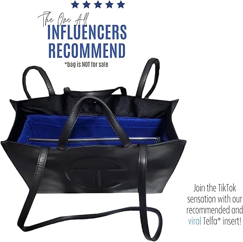 Miniatura 4 de Divitize Purse Organizer compatible with Tel*** Bag, Large Organizer Medium Cup Holder, Handmade 2mm Premium Felt Insert with Silver Zipper, Snug