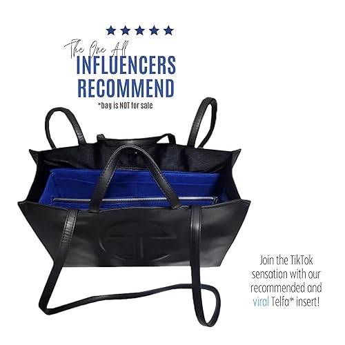 Miniatura 4 de Divitize Purse Organizer compatible with Tel*** Bag, Large Organizer Medium Cup Holder, Handmade 2mm Premium Felt Insert with Silver Zipper, Snug