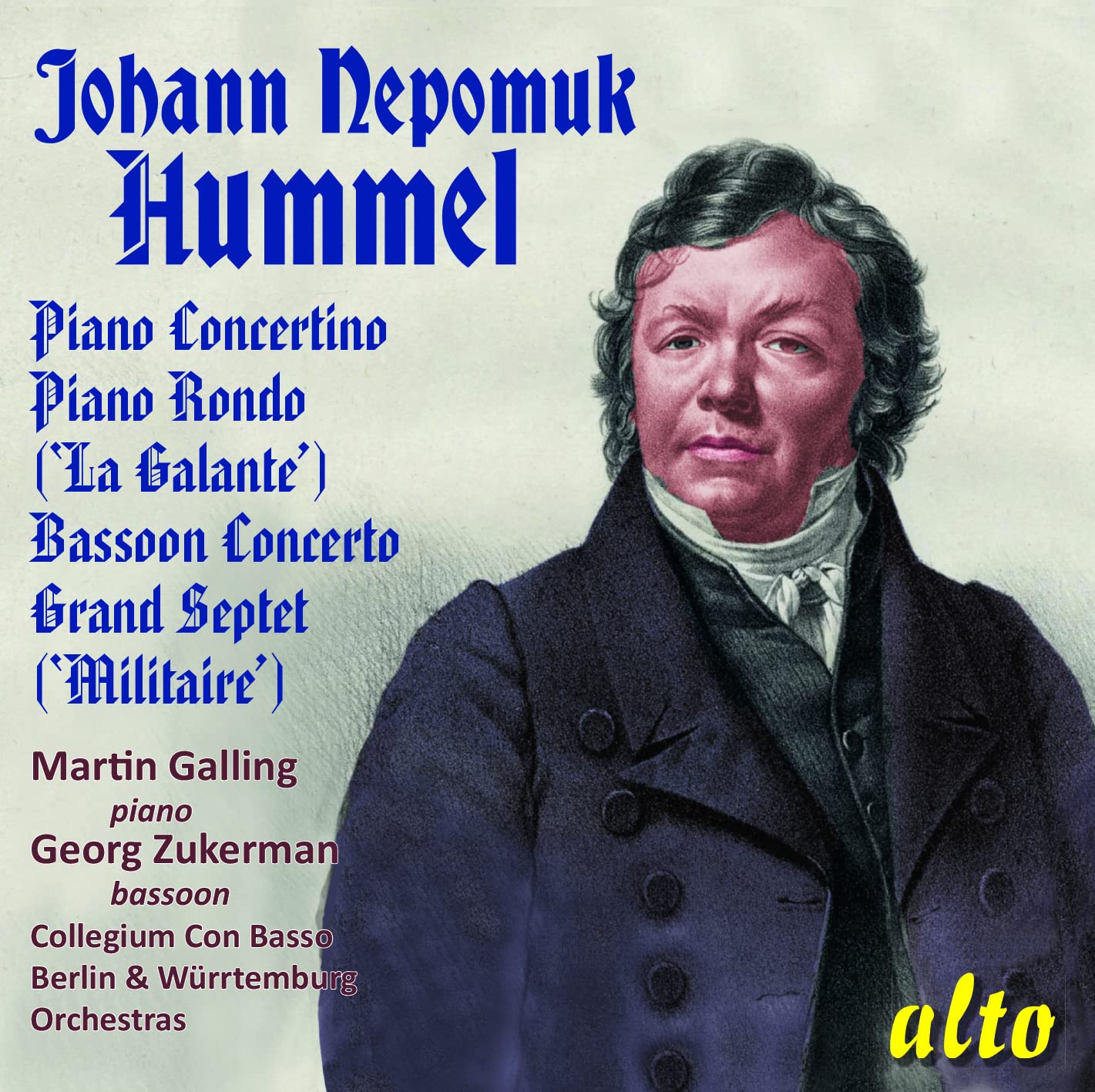 Martin Galling (pno) Georg Zukerman (bassoon) Collegium Con Basso Johann Nepomuk