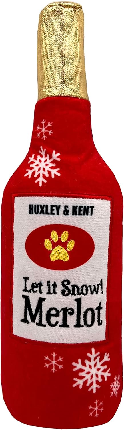 Lulubelles Power Plush | Let It Snow Merlot | ホリデー クリスマス 犬用おもちゃ スク