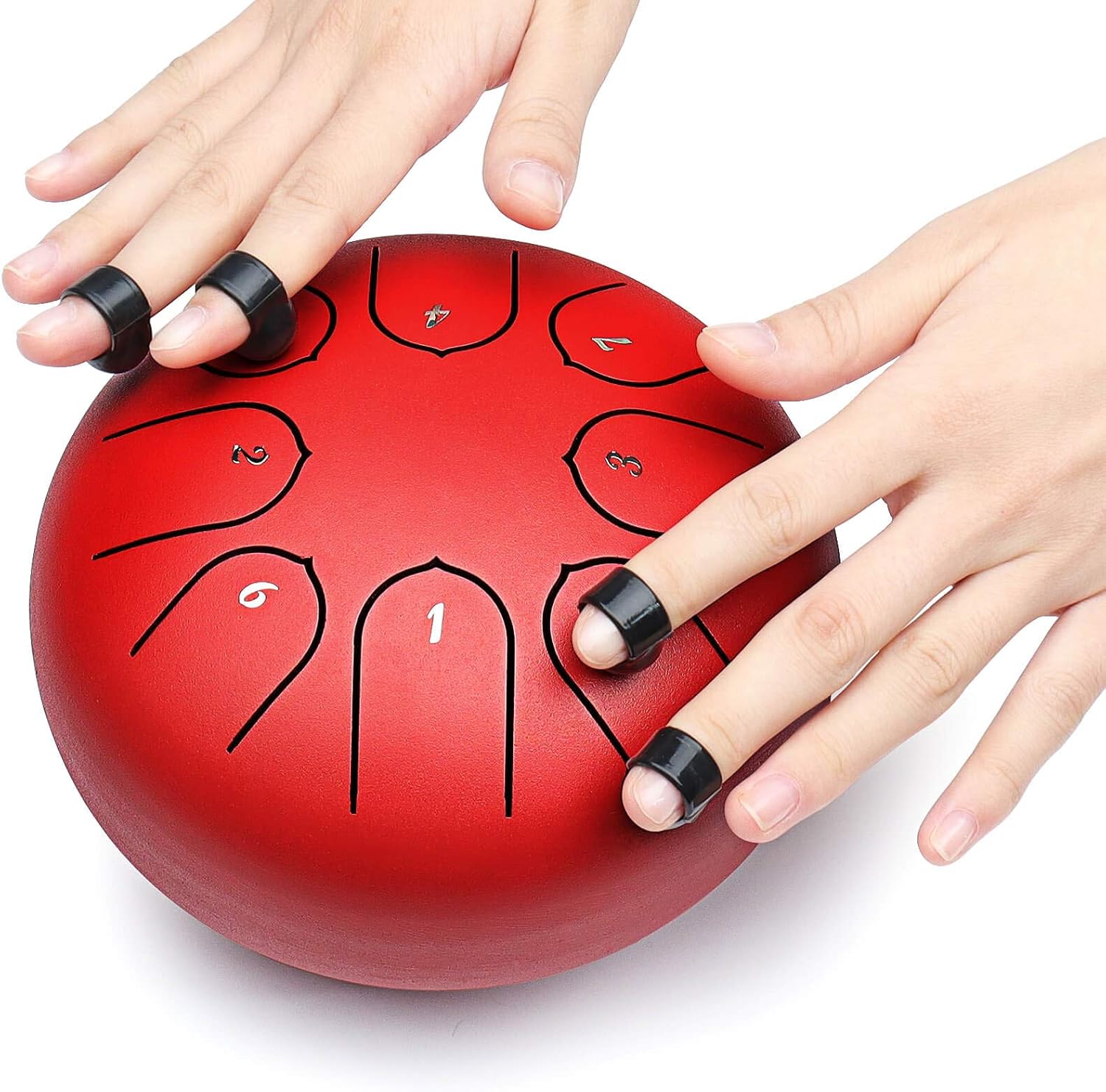 REGIS Alloy Steel Tongue Drum 8 Notes 6 Inches Chakra Tank Drum Steel Percussion Padded Travel Bag and Mallets (Navy) : Musical Instruments