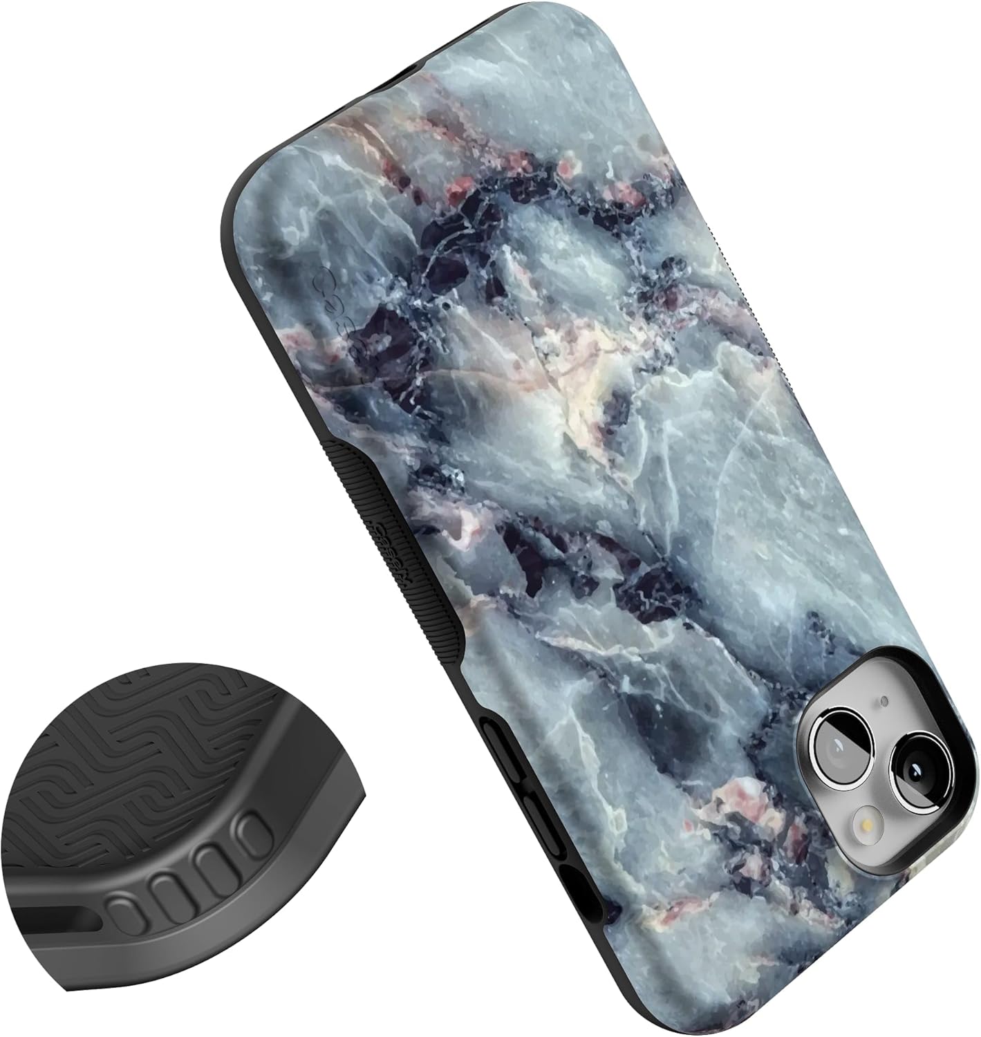 Casely iPhone 14 Plus Case | Deep Sea | Blue Marble | Bold Protective Design | Compatible with MagSafe