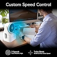 Vista 4 de Arctic Air Enfriador de aire portátil Ice Jet X3, modos de niebla dual, hasta 8 horas de tiempo de enfriamiento, enfriador portátil de 3 velocidades