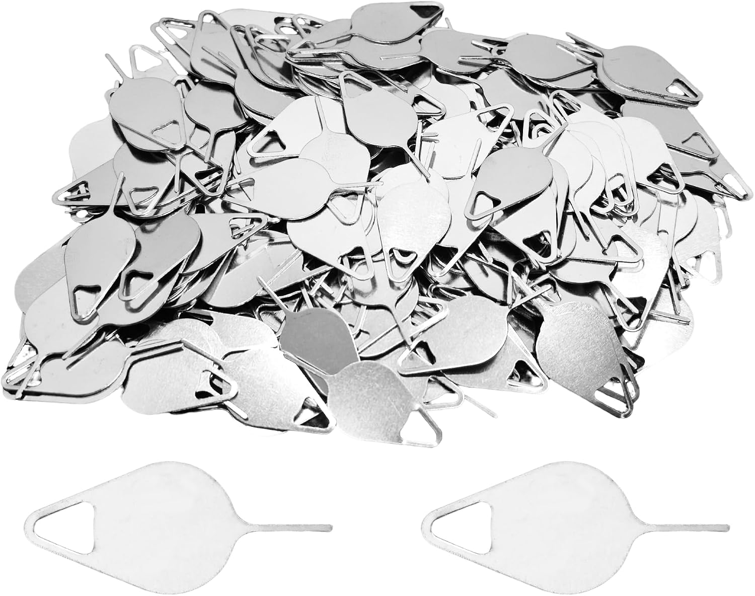 100PCS Universal Metal SIM Card Ejector Pin, Professional Tray Removal Opening Tool for Most Smartphones Tablets Mobile Devices