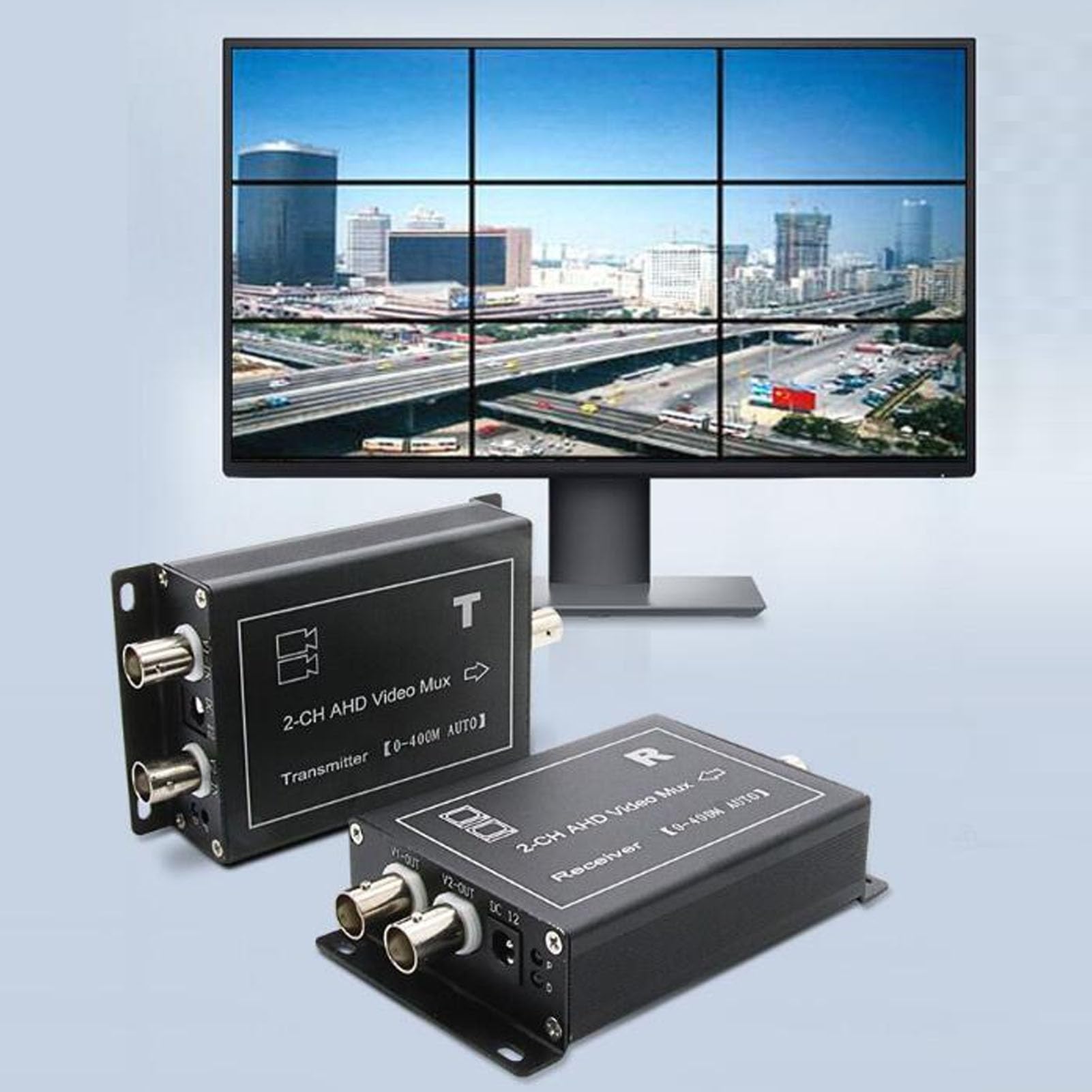 CHICIRIS AHD Video Multiplexer 2 Channel Plug and Play for Surveillance