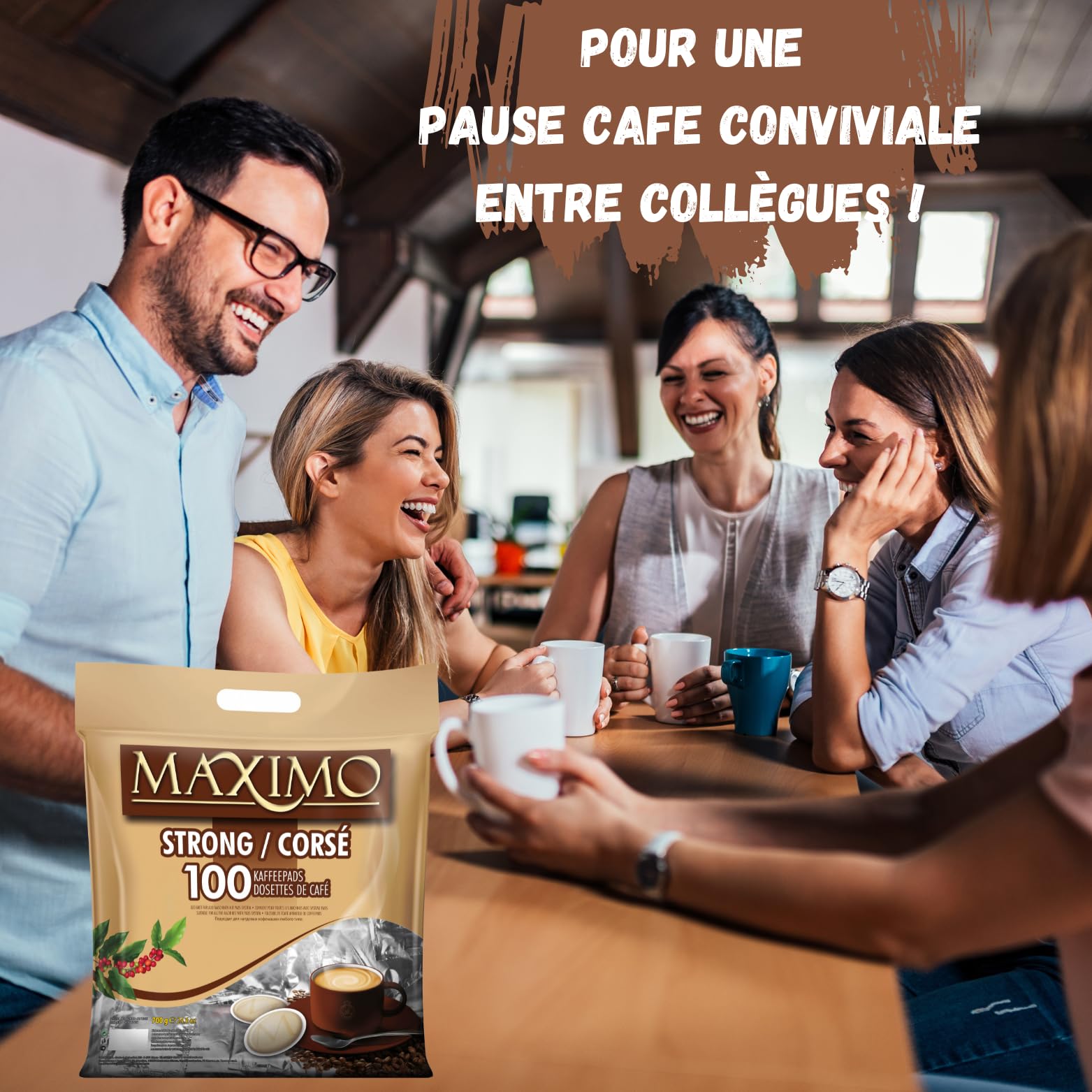 MAXIMO Corsé - 300 dosettes individuelles de café compatibles SENSEO