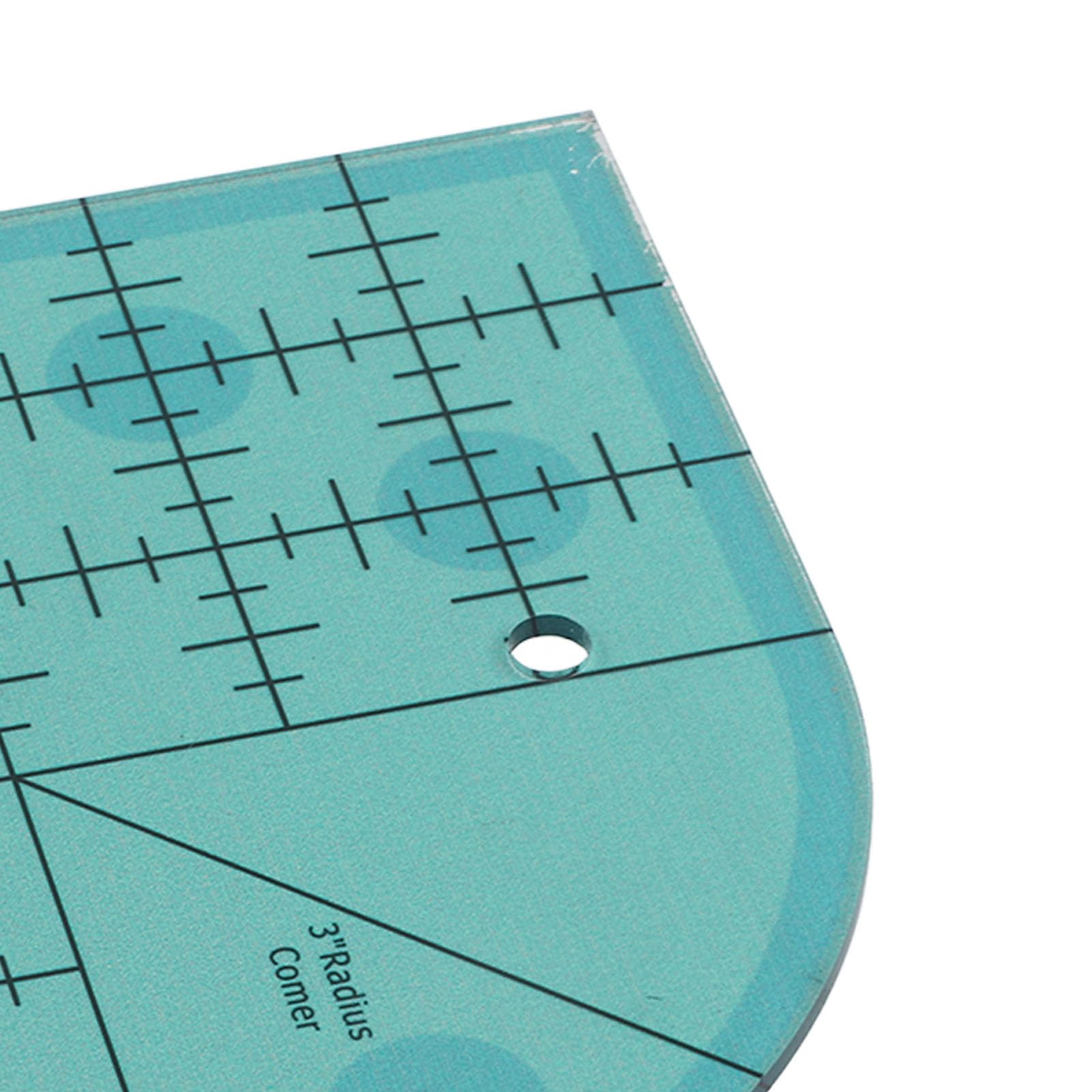 Atyhao Acrylic Sewing Curved Corner Cutter Ruler Sewing Patchwork Template DIY Supplies, Easy to Bind with 2.5cm‑1.2cm, 5cm - Image 4