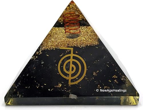 Miniatura 9 de Pirámide de orgón grande  Cristal de pirámide de shungita  Pirámide de orgonita Cho Ku Reiki  Pirámides de órgano Curación de energía positiva