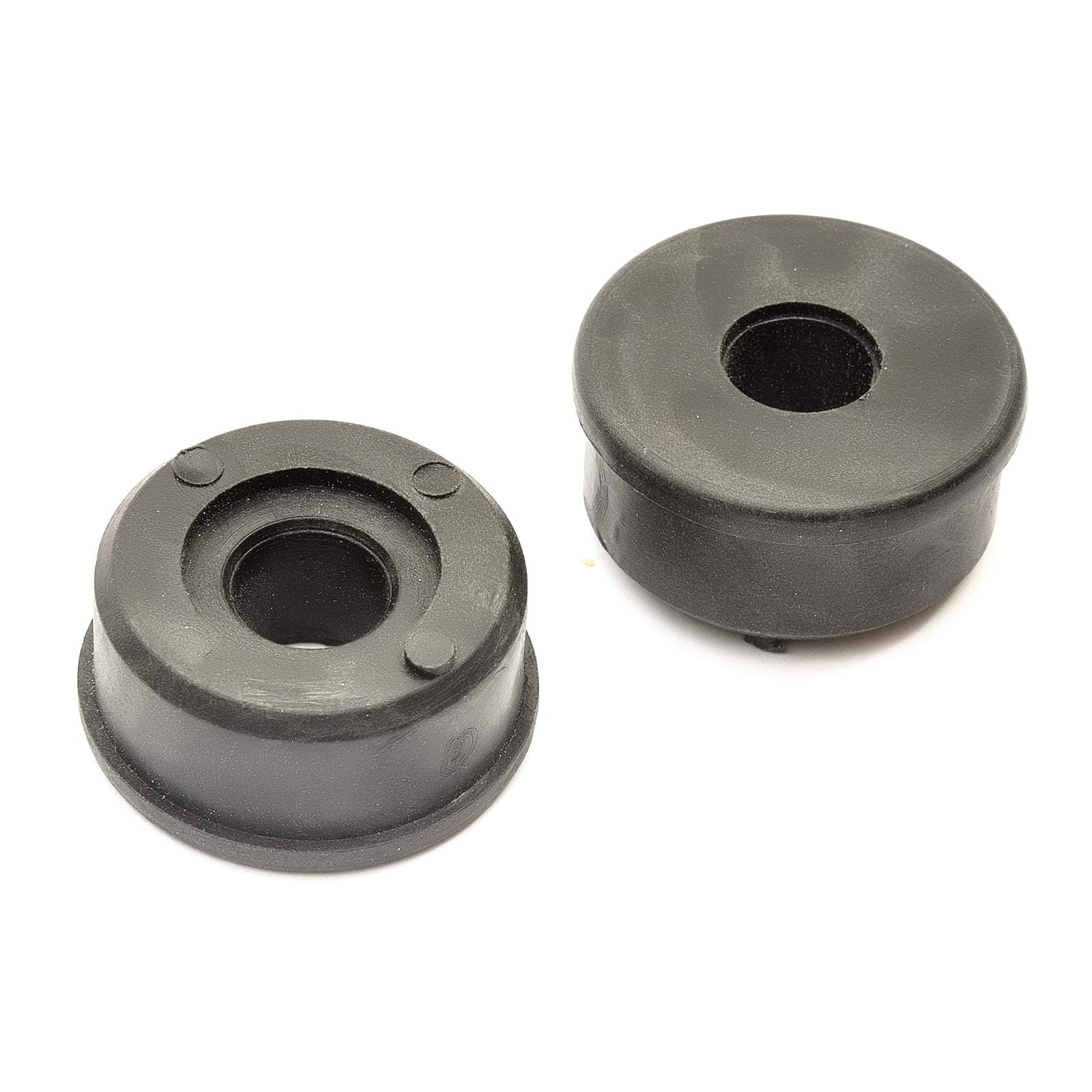 Petrolscooter Black 2X Plastic Reducer Bushes 35Mm To 12Mm / 1/2" Wheel Axle Bore Bush Wheelbarrow