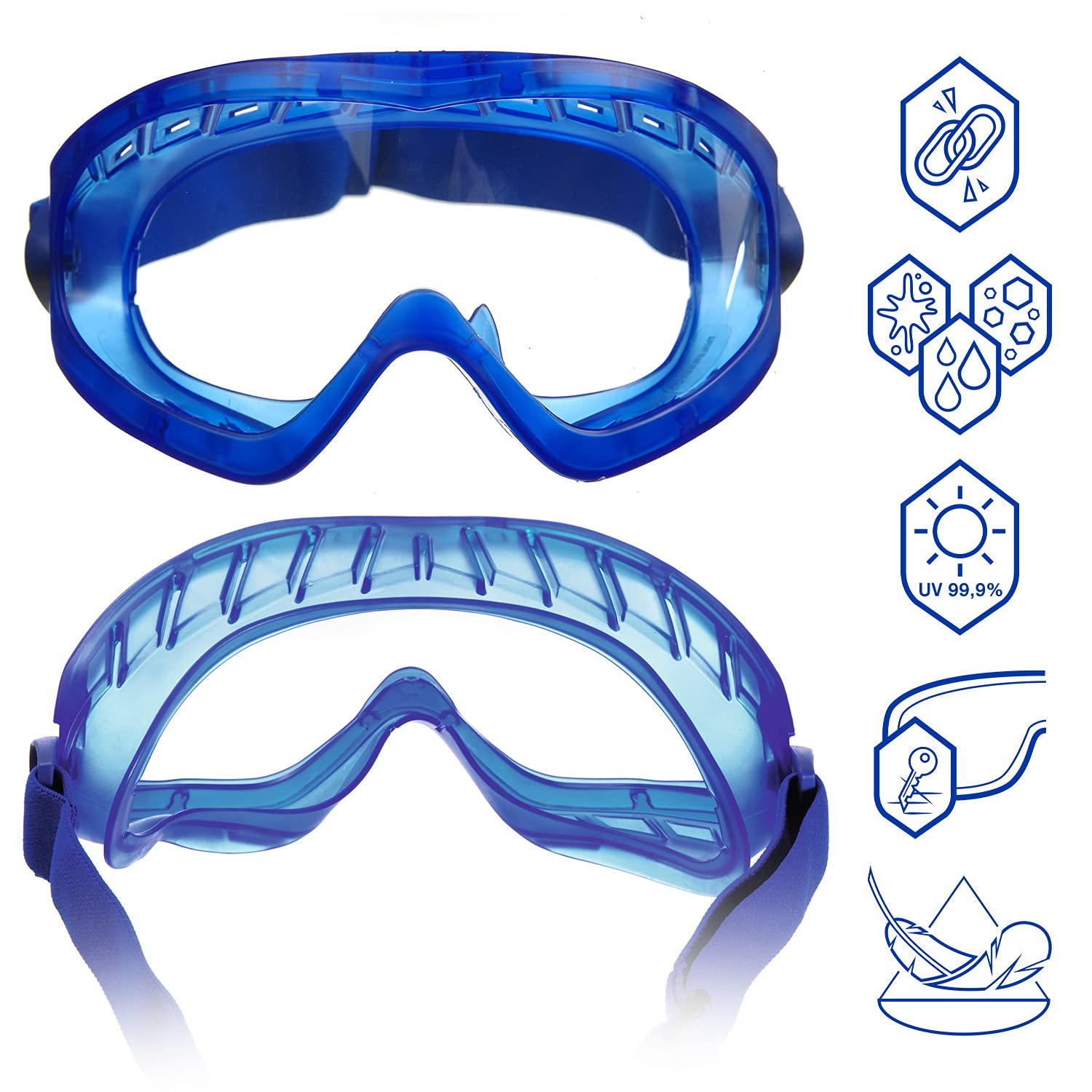 Dräger X-pect 8515 Antiparras | Gafas de seguridad panorámicas antivaho| Protección frente a productos químicos