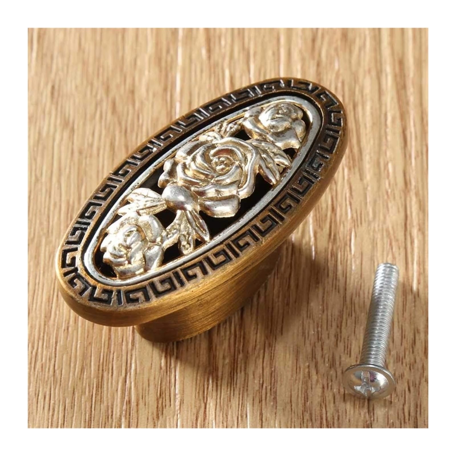EBZFASO European Style Handles, Retro Alloy Decorative Cabinet Drawer Wardrobe Handle(Single hole)