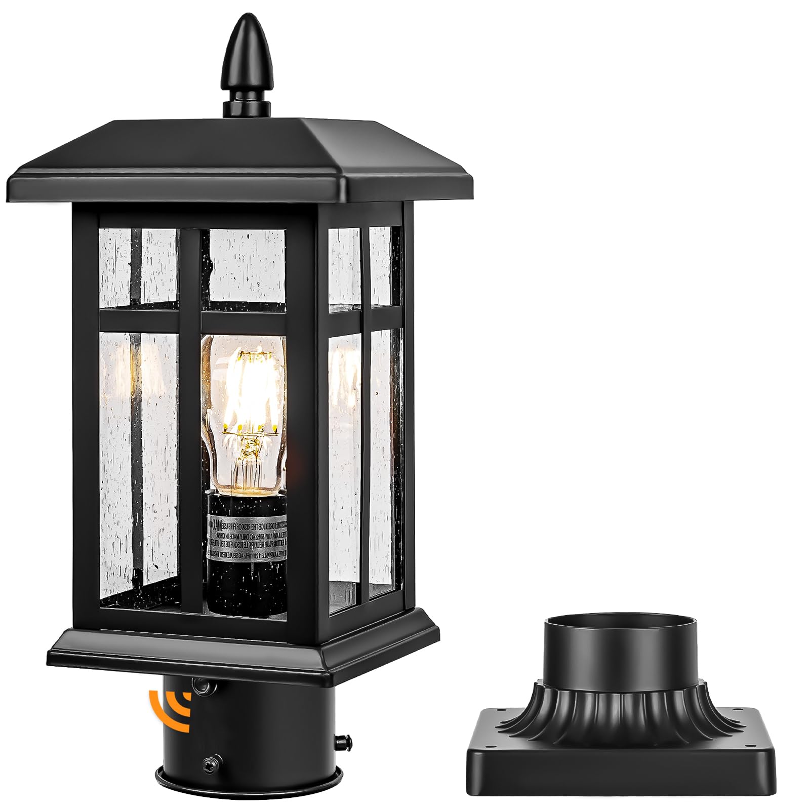 Brilvibera black exterior post light