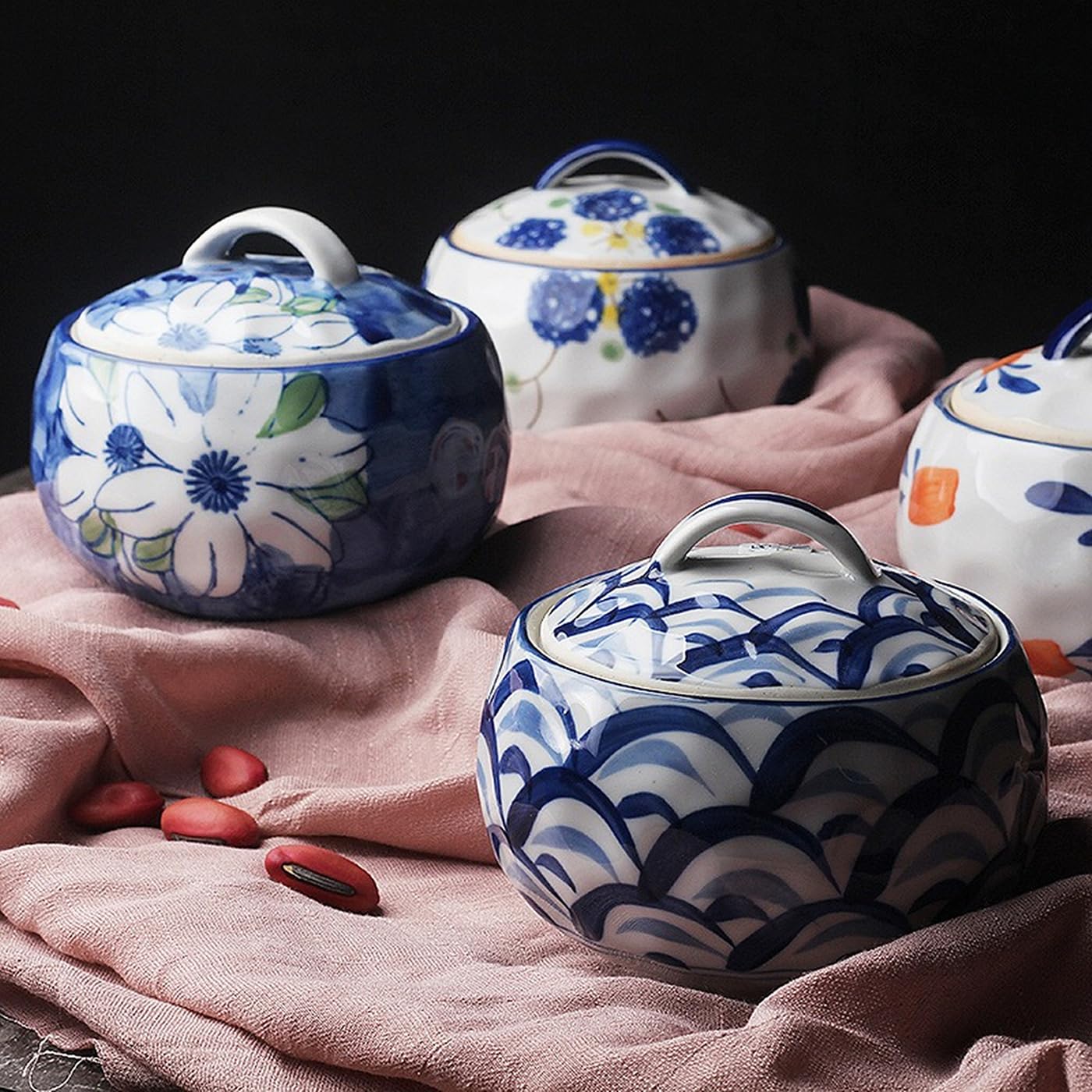 Amazon.co.jp: Zxyler 有田焼 蓋付き蒸し碗 茶碗蒸し専用器 和風