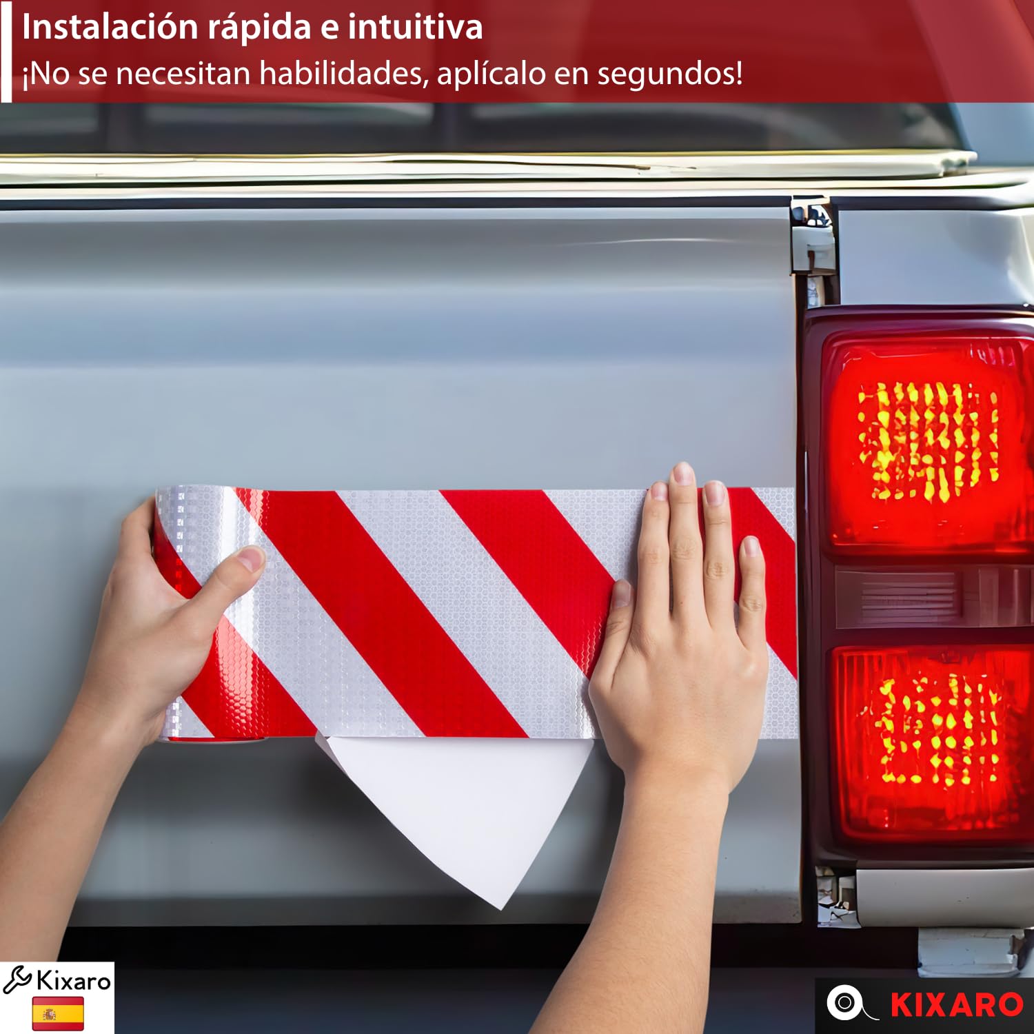 Cinta Adhesiva Reflectante Blanca Rojo Cinta Señalizacion para Remolque Coche Policial Noche Running Cinta Seguridad Adhesiva Cinta Reflectante Adhesiva Alta Visibilidad Blanca y Roja Rollo 10mx15cm