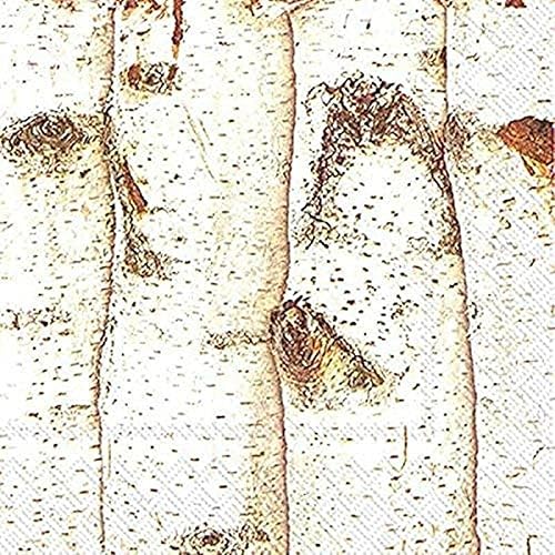 IHR Ideal Home Range - Servilletas desechables de 3 capas de papel para fiestas, 5 x 5 pulgadas, abedul, 20 unidades