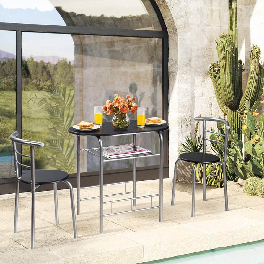 Amazon.com - KOTEK 3 Piece Dining Set, Indoor Bistro Set 2