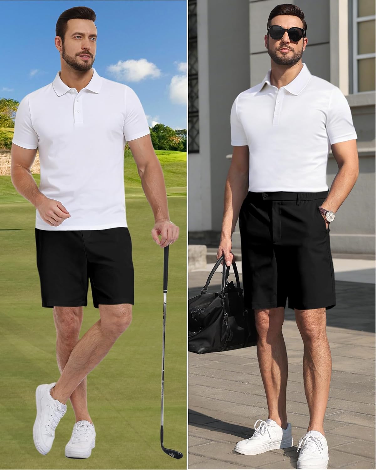 DOWMQ Mens Golf Shorts 7" Stretch Casual Dress Shorts Lightweight Hiking Shorts Quick Dry Athletic Shorts with 5 Pockets - Image 6