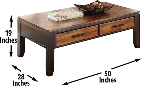 Miniatura 3 de Steve Silver Company Abaco Cocktail Contemporary Style, acabado de cereza cordobesa de dos tonos, con mesa de cajones de almacenamiento, 50