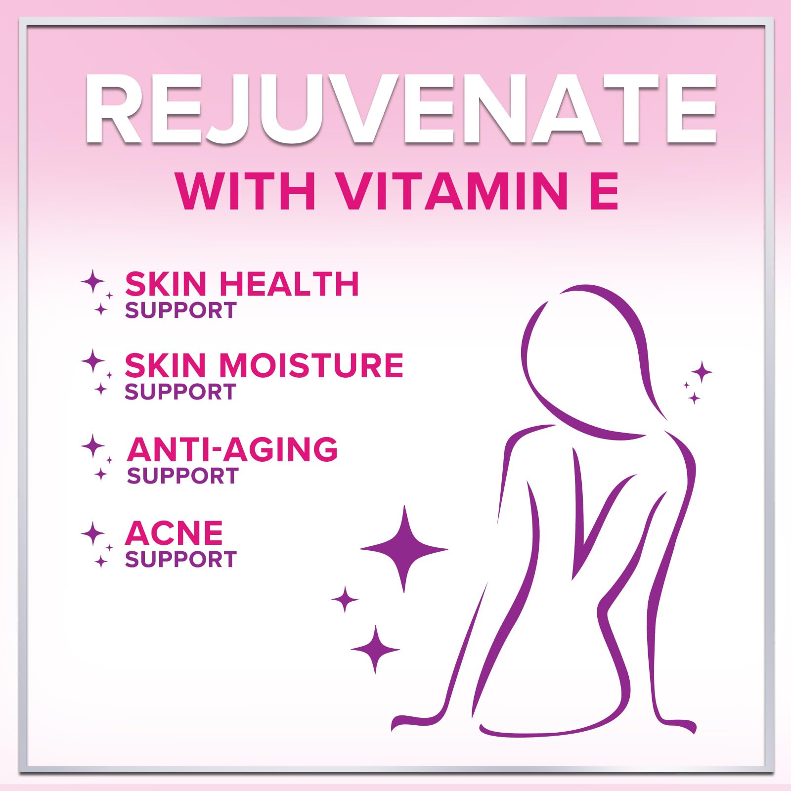Vitamin E - 180 mg (400 IU) - Daily Beauty & Immune Support Supplement - DL-Alpha VitaminE with Antioxidants Supports Healthy Skin & Hair - Easily Absorbed, Gluten Free, Bottled in USA - 120 Softgels — Amazon image 7