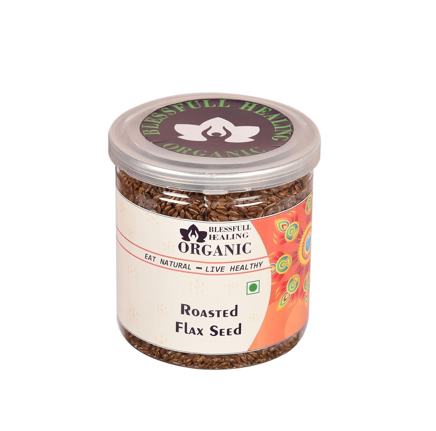Blessfull Healing Organic Rosted Flax Seed 250 Gram Airtight Container