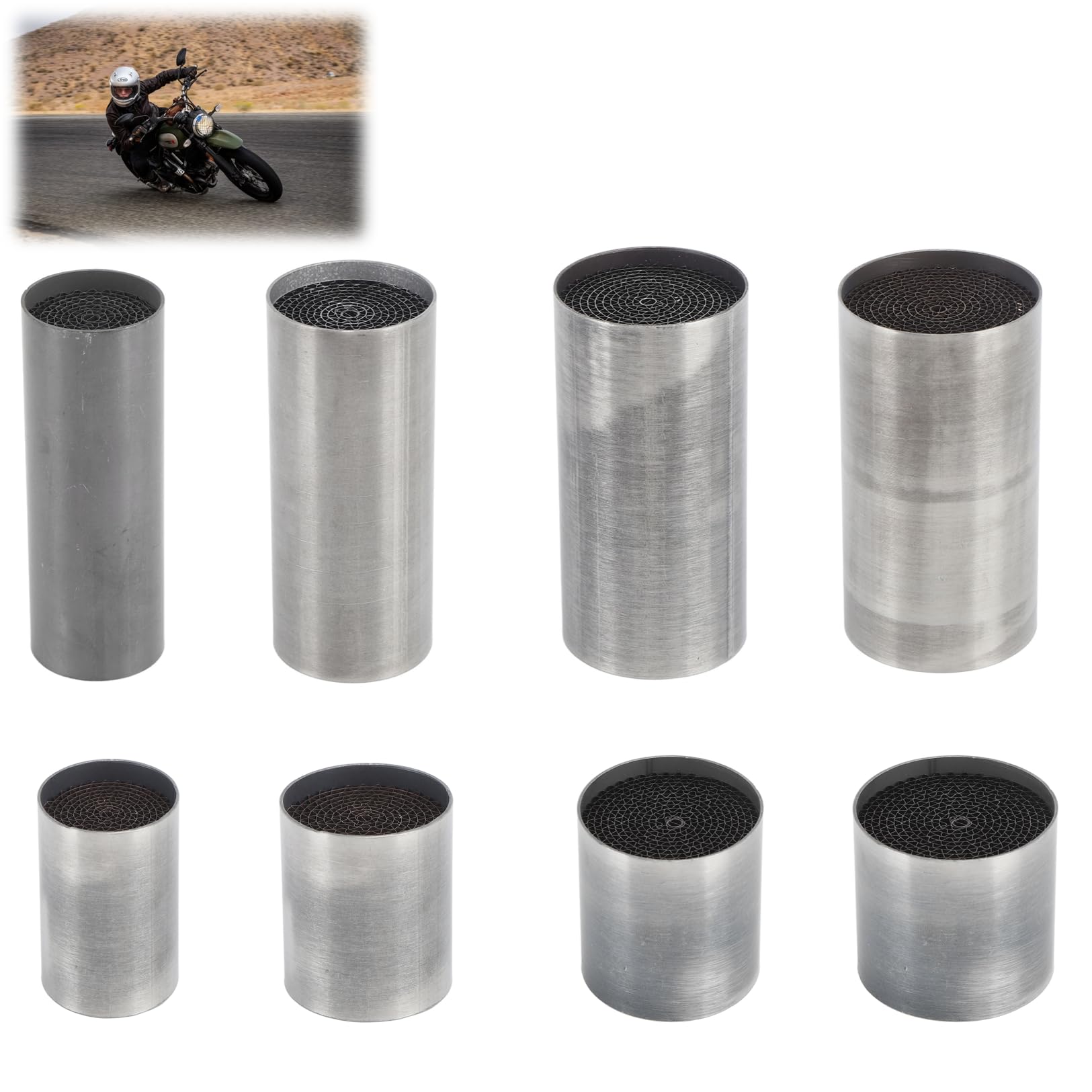 Catalyseur Universel de Tuyau d'échappement de Moto d'acier Inoxydable Résistant de Tuyau de Lien Catalytique (42 * 100mm) catalyseur Moto catalyseur Moto 42 mm Katalysators