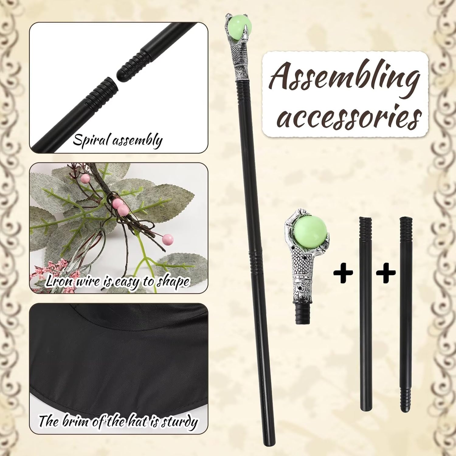 Renaissance Witch Costume Women, Medieval Red Victorian Dress Gothic Vampire Fairy Dress Cosplay for Halloween - Image 5