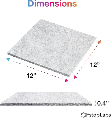 Miniatura 4 de Panel de absorción acústica, 12 x 12 x 0.4, panel de aislamiento acústico, paneles cuadrados aislantes.