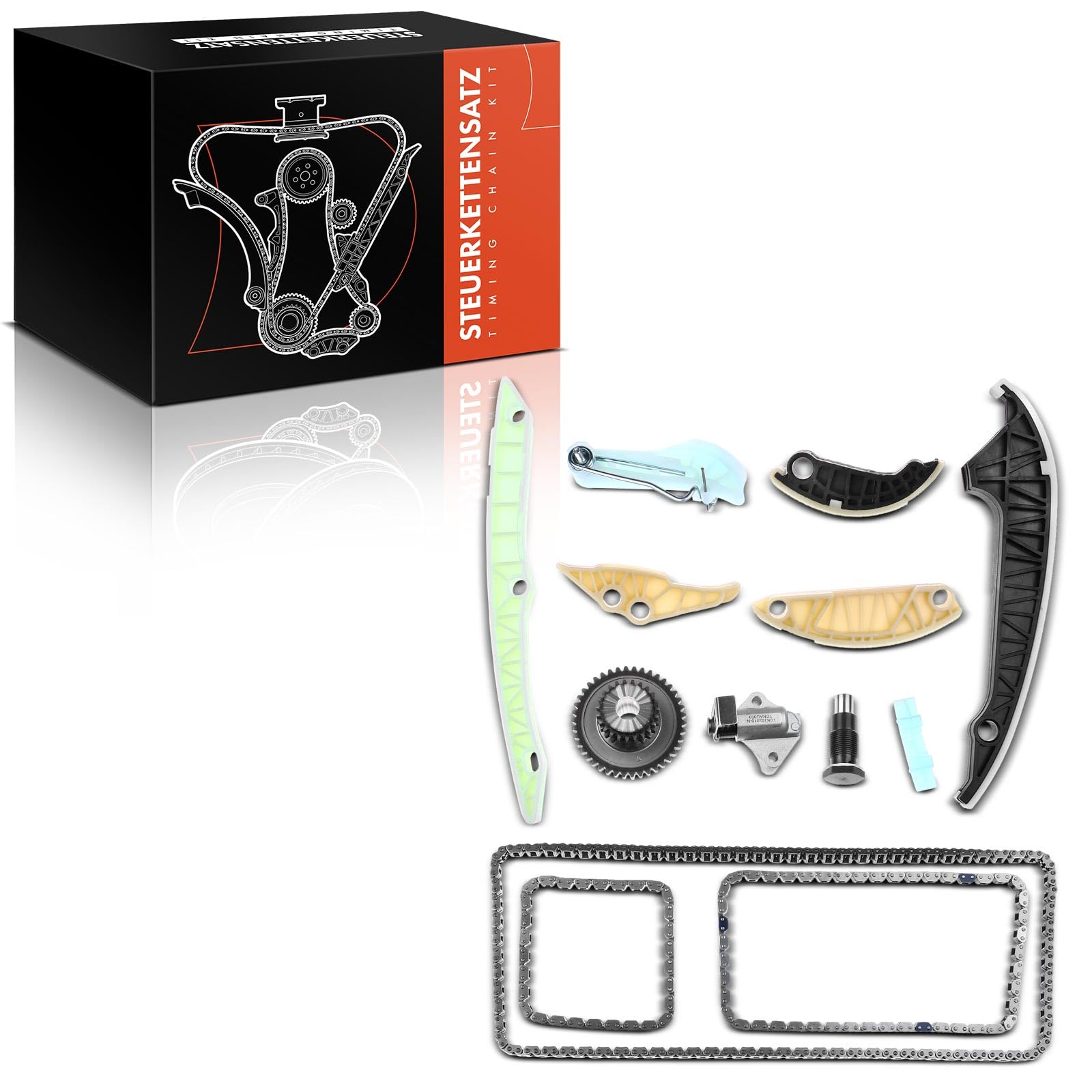 Frankberg Kit de cadena de distribución 06H109158M | Compatible con juego de cadena de distribución para Alhambra Altea Exeo Leon Octavia II Octavia III Superb II Yeti 06H109158M