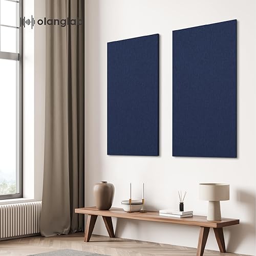 Miniatura 5 de Olanglab Acoustic Panels 2 Pack, 48''x24'' Large Sound Panels, Fabric Wrapped Sound Proof Foam Panels for Walls, Sound Absorbing Panels for