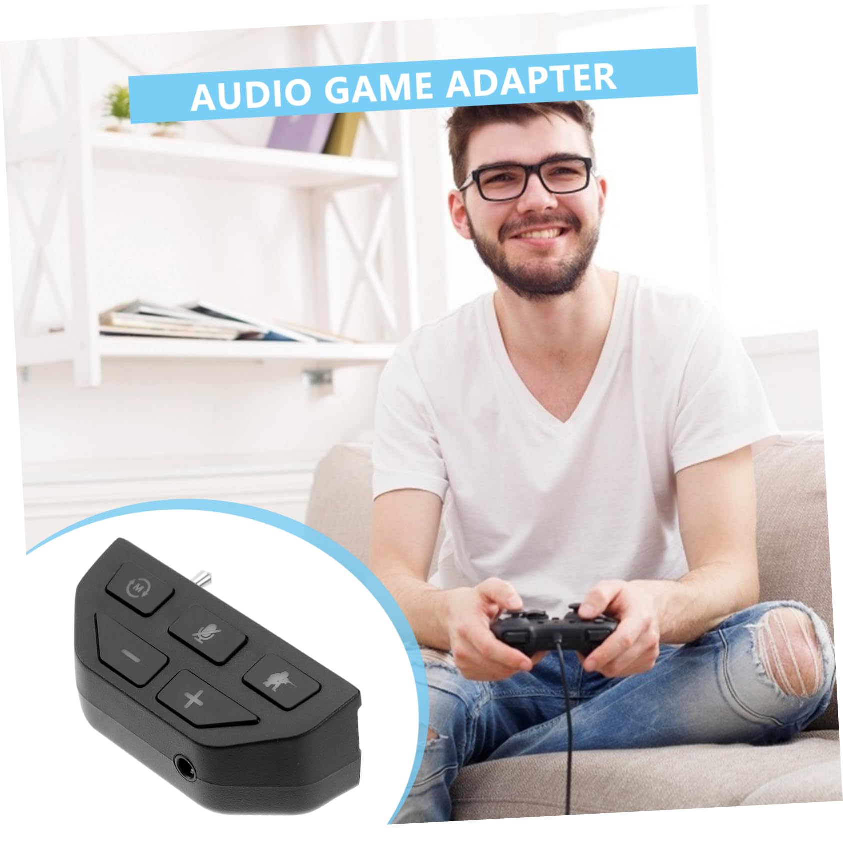 HEMOTON 2pezzi Adattatore Audio Per Cuffie Stereo Compatibile Controller e Resistente Facile Trasportare Per e
