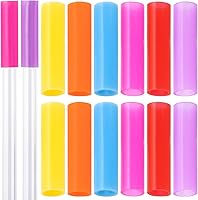 Vista 8 de 12 puntas de silicona reutilizables para pajitas de goma de grado alimenticio, puntas de repuesto para codo flexible de color morado, para popotes