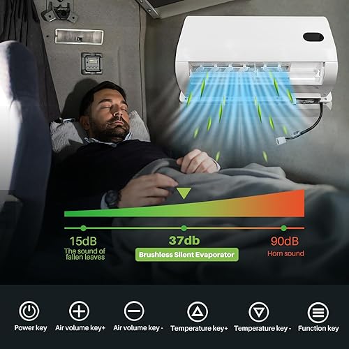 Miniatura 27 de Aire acondicionado dividido universal Nueva energía eléctrica automotriz AC unidad 12V 6600 BTU para camiones, semircamiones, RV, furgoneta