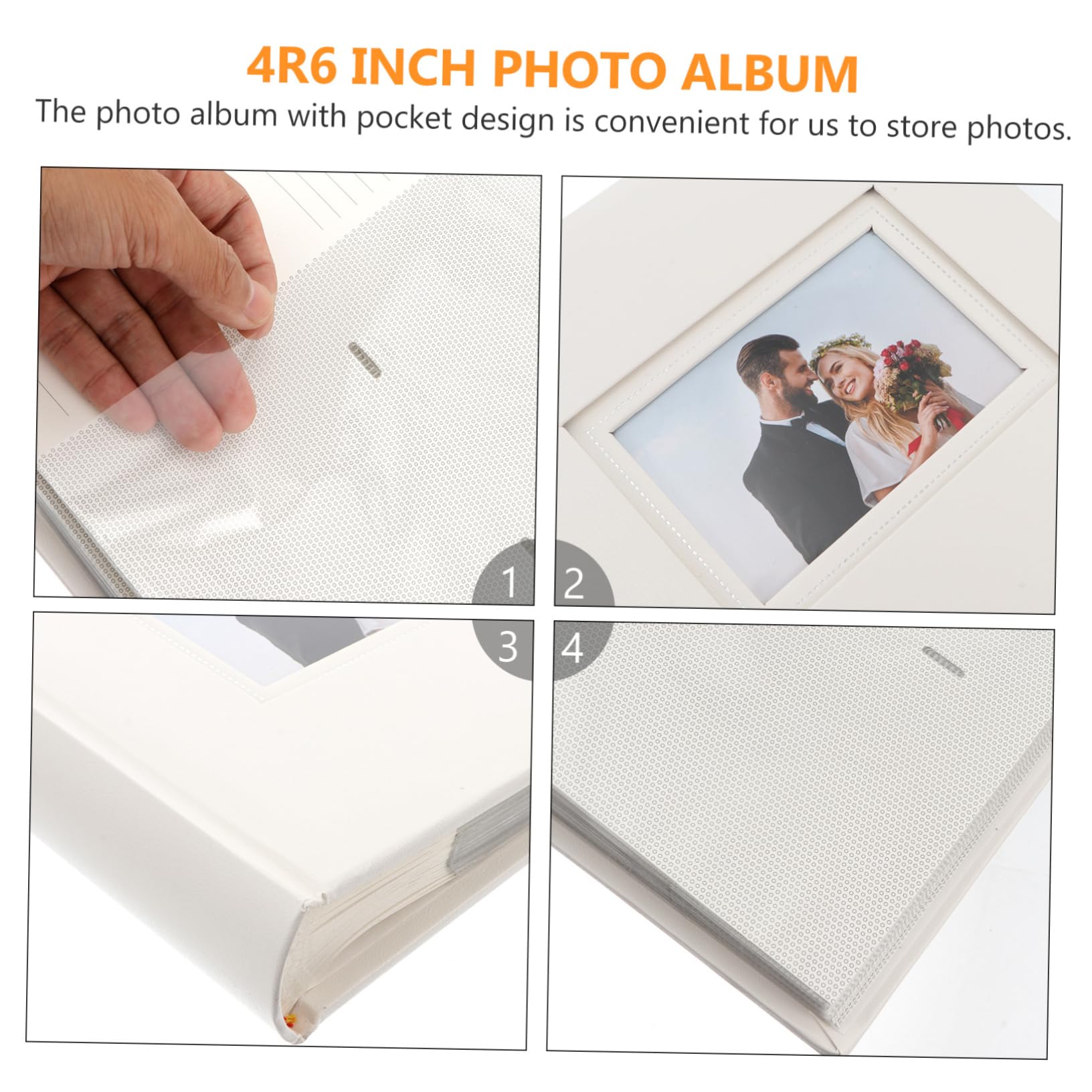 Ciieeo Album Design Elegante Inserto in Pp e Carta e Fotografico 200 Tasche Foto per Cartoline Matrimonio