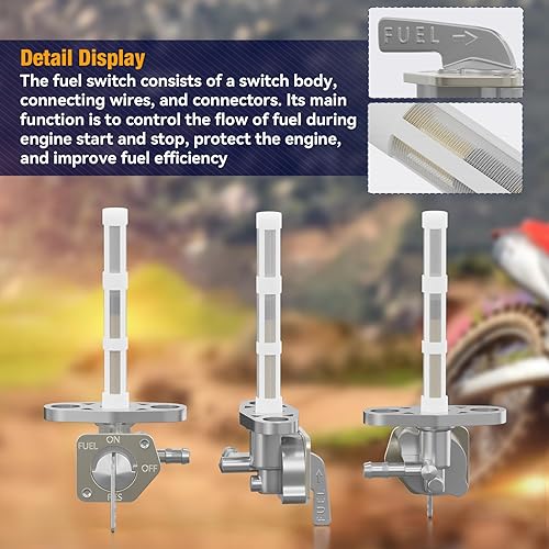 Miniatura 5 de Interruptor de tanque de válvula de combustible compatible con HONDA XR50 XR70 XR80 XR100 R CRF50 CRF70 CRF80 CRF100 CRF150 CRF230 F 16950-GEL-701