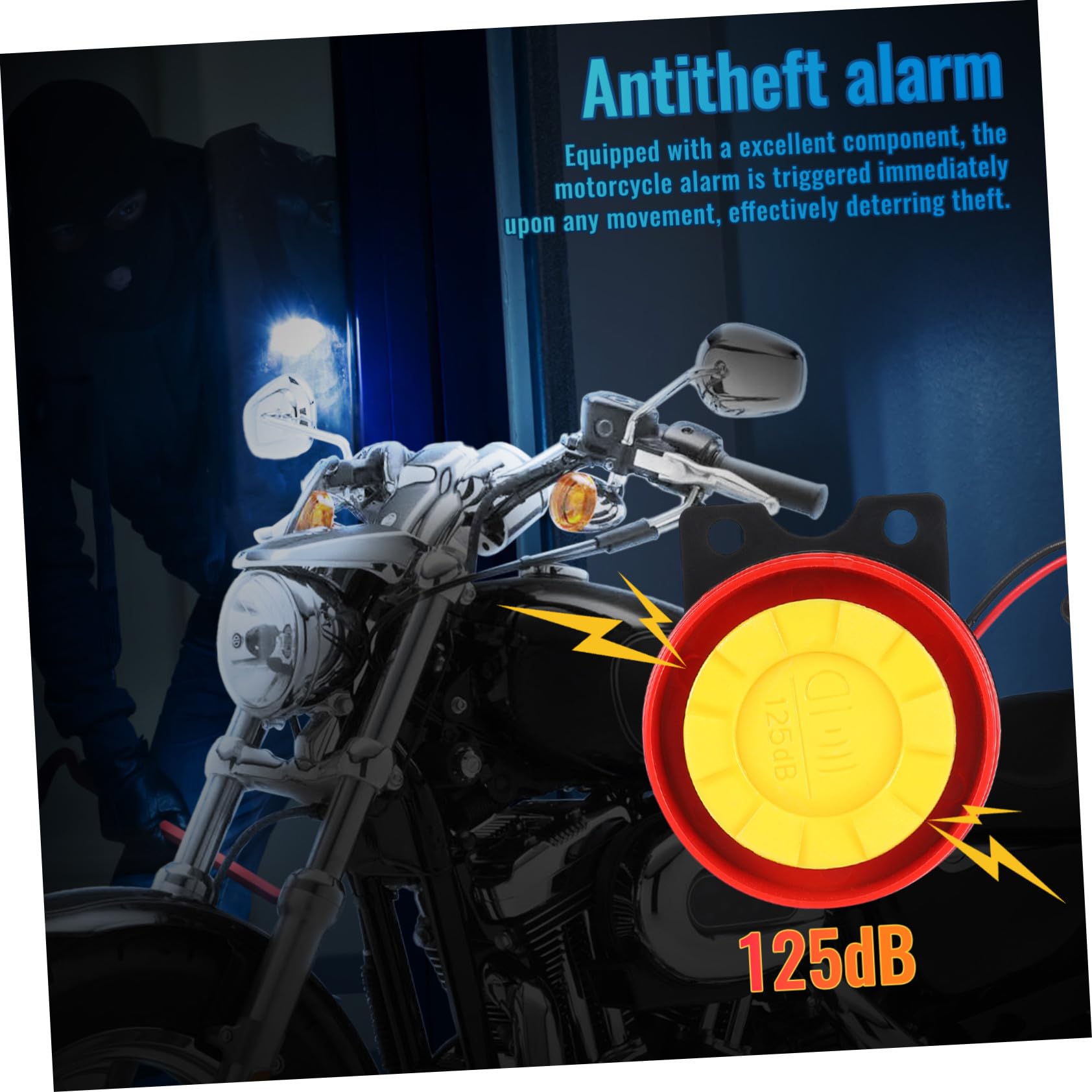 Allarme Antifurto per Veicoli a Due Ruote e Scooter 315mhz in Abs Nero | Sistema, Avviamento Remoto con Telecomando, Batteria Inclusa, Quiescente ≤3, 5ma