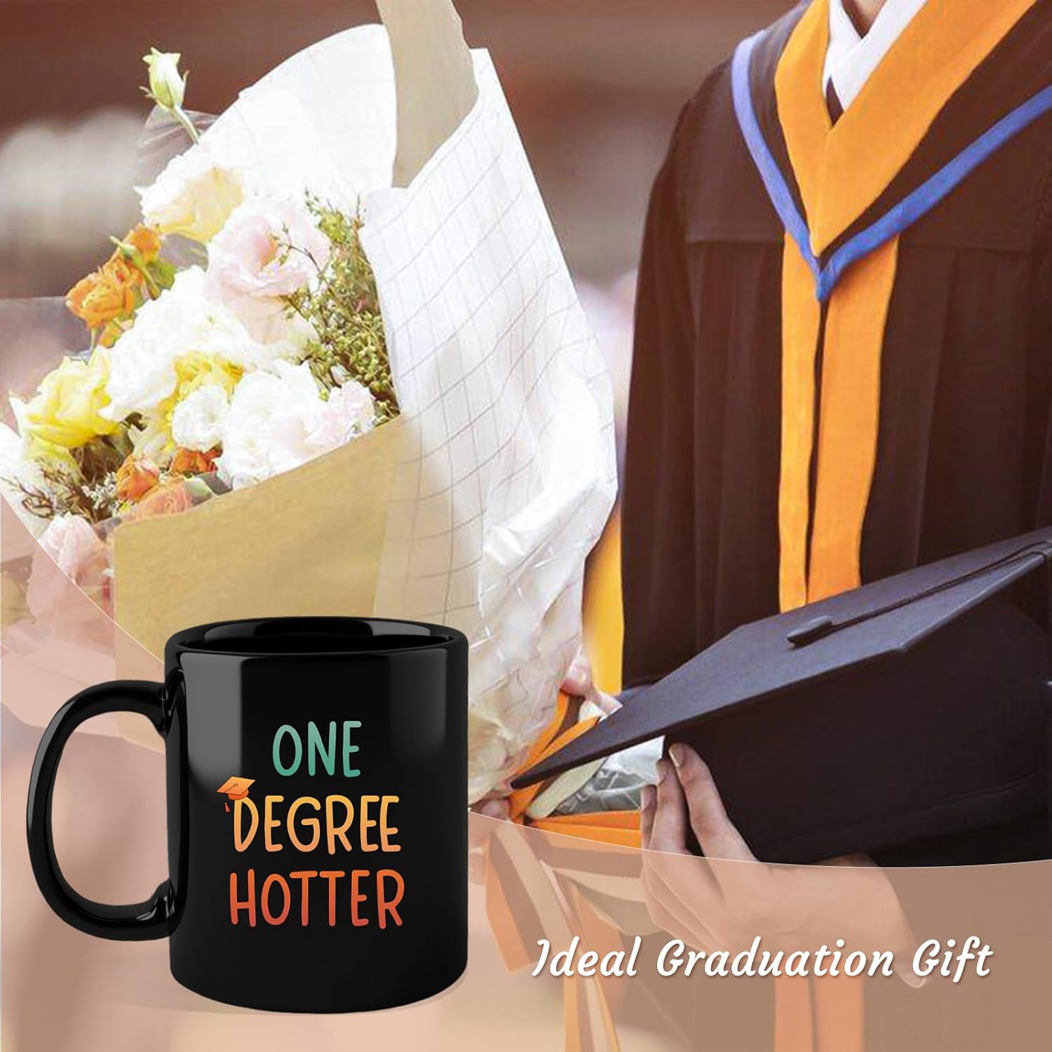 Graduation Gifts for Him, Her - One Degree Hotter Mug 11Oz, 2025 Funny College, High School, Masters Degree, Phd Graduation Gift for Men Women - Grad Coffee Mug - Image 2
