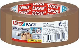 Tesa 57175 - Cinta de embalar (66 m x 38 mm), color marrón