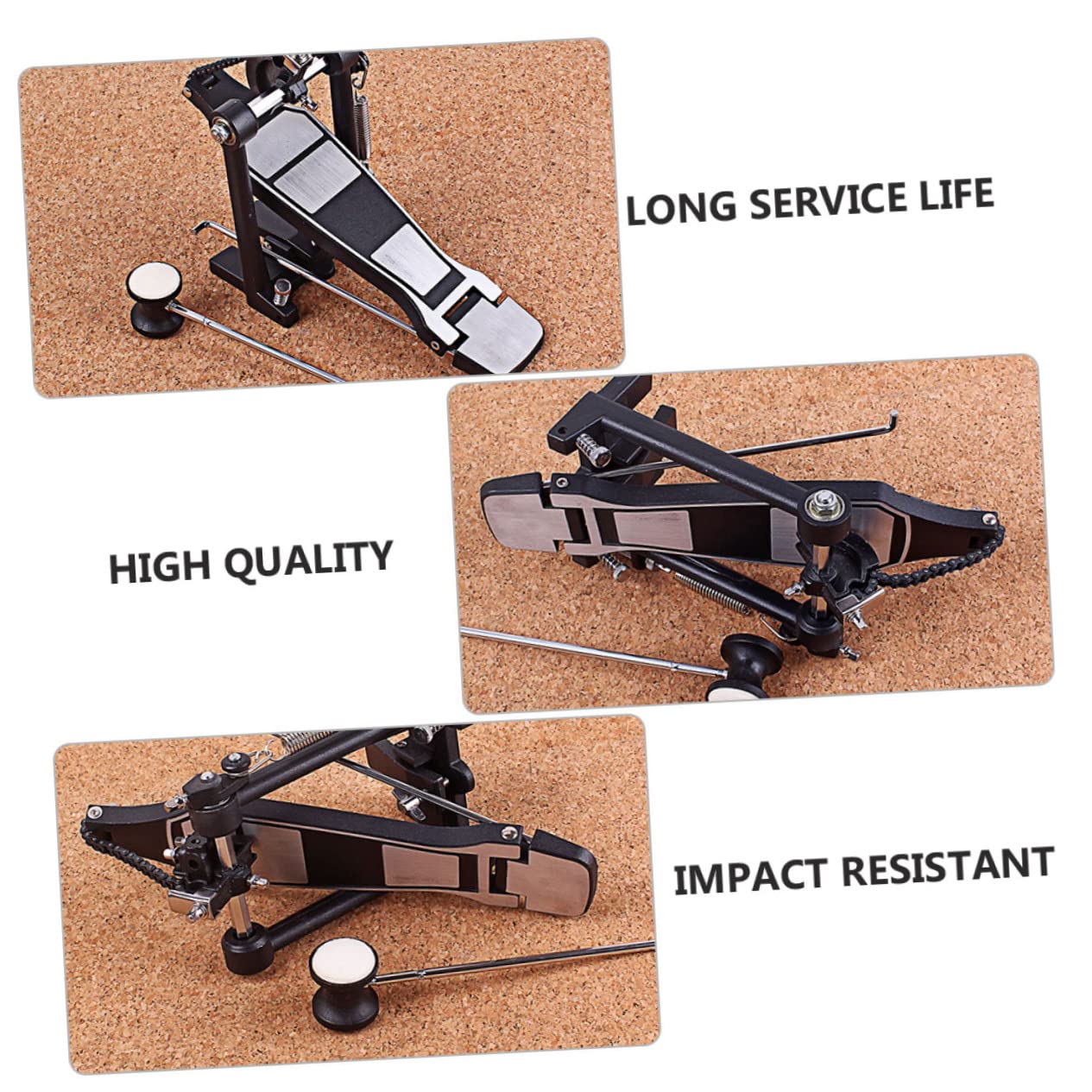 ifundom Foot Drumstick Set Kick Pedal Bass Drum Mallet Bass Drum Beater Thinner