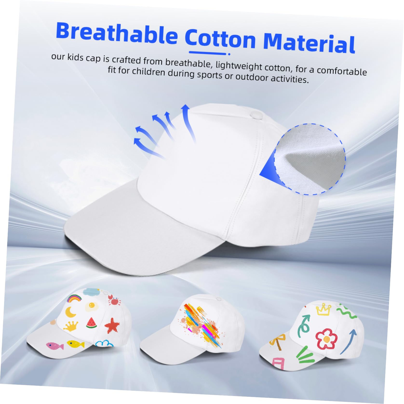Toyvian 24 Pezzi Cappellini Baseball in Cotone Leggero Bianco con Vernice Acrilica Sicura per Attività Fai da Te Feste e Sport Cappelli per Progetti Creativi e Gruppi
