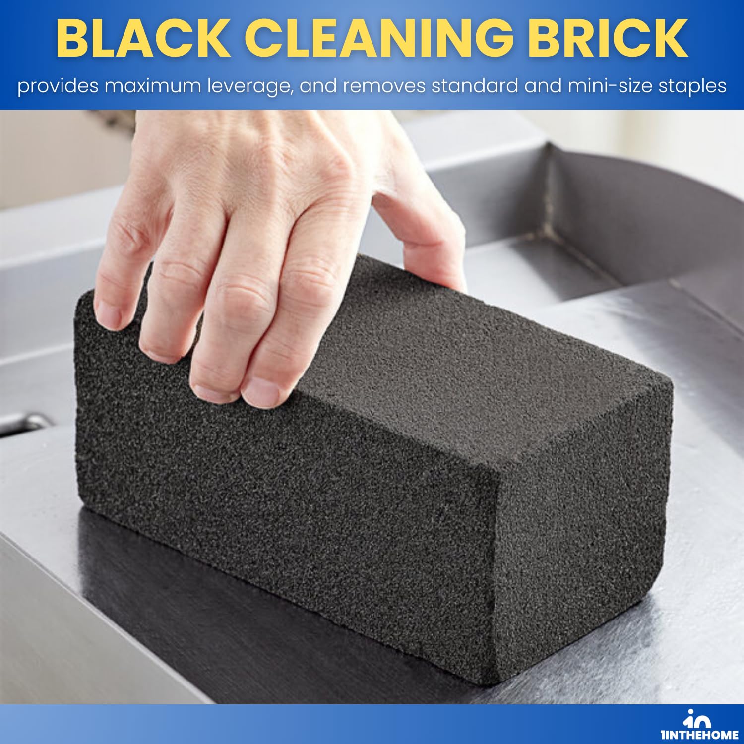 1InTheHome Grill Brick Grill Stone Cleaning Block Grill Cleaning Brick Reusable Black product thumbnail 5